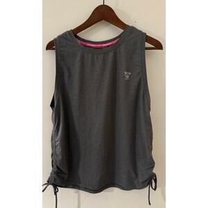 Juicy Couture Sport Womens Tank Top XLarge  Gray Side Tie Sleeveless Athletic